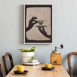 Obrazy I Dekoracje Ścienne|inny Obraz w białej ramie COFFE SHADOW 50x70 cm