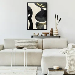 Obrazy I Dekoracje Ścienne|inny Obraz w czarnej ramie BLACK STAINS 50x70 cm