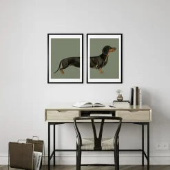 Obrazy I Dekoracje Ścienne|inny Obraz w czarnej ramie DASCHUND II 50x70 cm