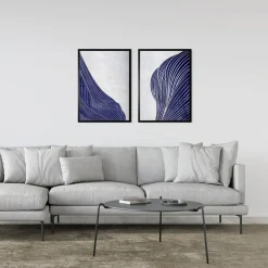 Obrazy I Dekoracje Ścienne|inny Obraz w czarnej ramie NAVY SHAPE II 50x70 cm