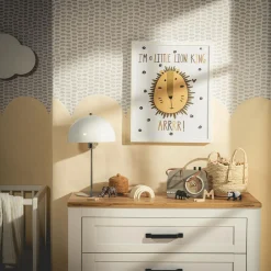 Dzieci Obraz z lwem i napisem, LION 40x50 cm