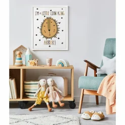 Dzieci Obraz z lwem i napisem, LION 40x50 cm