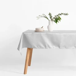 Obrusy, Serwetki I Bieżniki|Obrusy, Serwetki I Bieżniki|inny Obrus żakardowy w liście miłorzębu szary GINA 140x260 cm