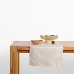 inny Obrus beżowy w falowane linie WAVES 40x120 cm