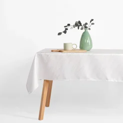 Obrusy, Serwetki I Bieżniki|Obrusy, Serwetki I Bieżniki|inny Obrus biały w srebrny marmur LYMIO 140x220 cm