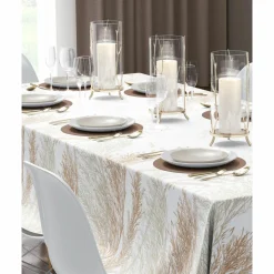 Obrus na stół z motywem roślinnym 140x280 cm