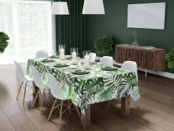 Obrus w liście monstery 140x240 cm