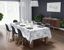 Obrusy, Serwetki I Bieżniki|Obrusy, Serwetki I Bieżniki| Obrus w szare kwiaty 140x220 cm