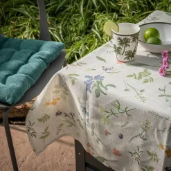 inny Obrus z lnem w polne kwiaty GARDENA 140x240 cm