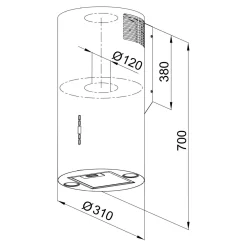 ZHEF Okap przyścienny OKPZH06EF