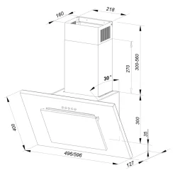 Okapy|ZHEF Okap przyścienny OKPZH04EF