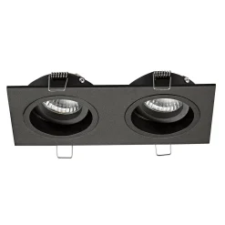 Zumaline Oprawa halogenowa 2-punktowa czarna CHUCK DL2 SQUARE