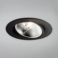 Zumaline Oprawa halogenowa wpuszczana oczko czarna CHUCK 16 cm