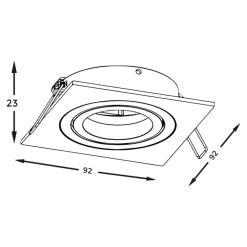 Spoty Wpuszczane|Zumaline Oprawa halogenowa wpuszczana czarna CHUCK