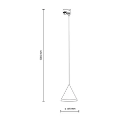 TK Tomasz Krywult Oprawa na szynoprzewód wisząca beżowa TRACER CONO