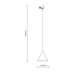 TK Tomasz Krywult Oprawa na szynoprzewód wisząca brązowa TRACER CONO