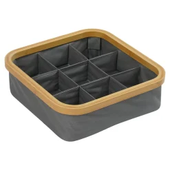 Wieszaki, Półki Tekstylne, Organizery|inny Organizer do szuflady z 9-przegródkami szary 30x30x9 cm