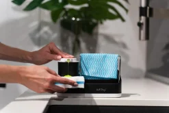 Vialli Design Organizer kuchenny z dozownikiem czarny LIVIO DUO