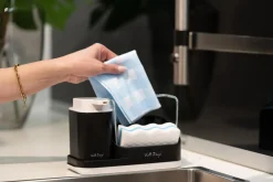 Vialli Design Organizer kuchenny z dozownikiem czarny LIVIO DUO