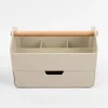Akcesoria Łazienkowe|Akcesoria Łazienkowe|inny Organizer z szufladą beżowy 23x14,5x14,5 cm
