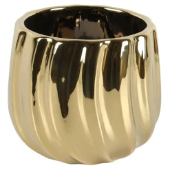 Donice, Osłonki I Kwietniki| Osłonka na doniczkę glamour złota 13 cm
