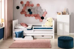 Frizy Panel tapicerowany FIBI HEXAGON 20x20, platynowy