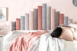 Panele Ścienne|Frizy Panel tapicerowany FIBI PROSTOKĄT 90x15, różowy