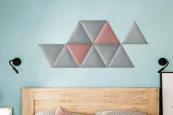 Panele Ścienne|Frizy Panel tapicerowany FIBI PROSTOKĄT 60x20, różowy