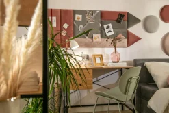 Panele Ścienne|Frizy Panel tapicerowany FIBI TRÓJKĄT 26x30, różowy