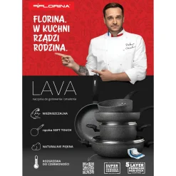 Garnki, Patelnie I Pokrywki|Florina Patelnia głęboka LAVA STONE by MATEUSZ GESSLER 24 cm