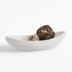 inny Patera dekoracyjna drewniana biała 34 cm