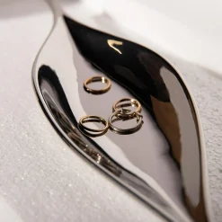 inny Patera dekoracyjna srebrna 37x11 cm