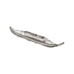 Patera dekoracyjna strebrna LIŚĆ 40.5 cm