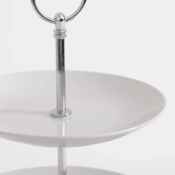 Miski, Patery I Półmiski| Patera 3-poziomowa porcelanowa biała 35 cm