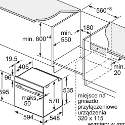 BOSCH Piekarnik seria 4 termoobieg z parą czarny HQA534EB3