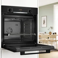 Piekarniki|BOSCH Piekarnik seria 4 termoobieg z parą czarny HQA334EB3