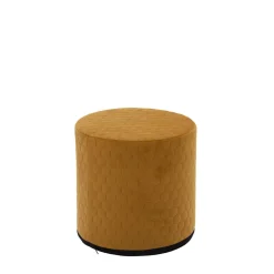 Pufy I Podnóżki| Pikowany puf musztardowy ANA PIK