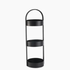 Akcesoria Łazienkowe|Akcesoria Łazienkowe|inny Półka łazienkowa czarna 24,5x22,5x73 cm