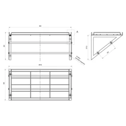Regały I Półki| Półka na patelnie i garnki czarna KAMPO