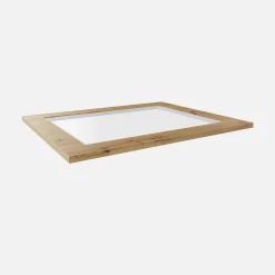 Akcesoria Do Szaf|ADBOX Półka szklana do szafy 75 ramka dąb artisan