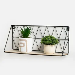 Półki|inny Półka wisząca czarna 48x13 cm