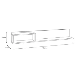 Półki|FORTE Półka wisząca do salonu GALACTIQUE