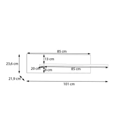 Półki|FORTE Półka wisząca do salonu SKELPE