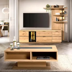 inny Półka wisząca loftowa z oświetleniem NAPOLI