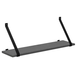 Półki|Qubik Półka wisząca szara CARAT 120x19,5 + wsporniki KAMPO