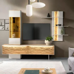 Półki|inny Półka wisząca z oświetleniem BREMEN 108 cm