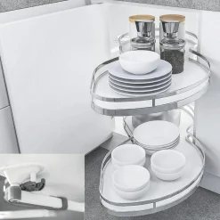 Systemy Cargo|inny Półki obrotowe z cichym domykiem CARGO INSIDE STAR 1000 (500) mm białe prawostronne