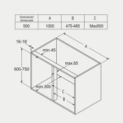 inny Półki obrotowe z cichym domykiem CARGO INSIDE STAR 1000 (500) mm białe lewostronne