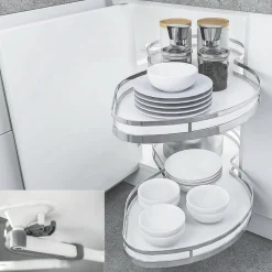 Półki obrotowe z cichym domykiem białe CARGO INSIDE STAR prawostronne