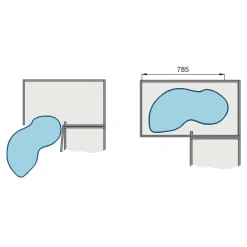 Półki obrotowe z cichym domykiem białe CARGO INSIDE STAR prawostronne